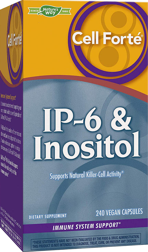 Hexafostato de inositol (IP-6) e inositol Cell Forté 240 Cápsulas vegetarianas       