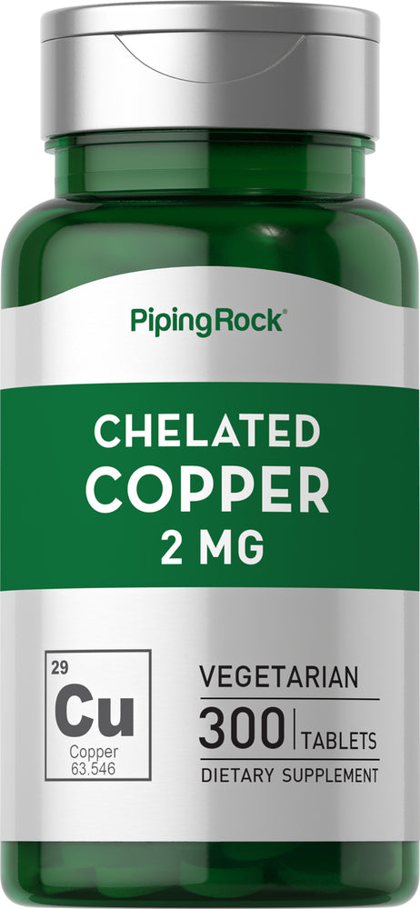 Chelated Copper (Amino Acid Chelate), 2 mg, 300 Tablets