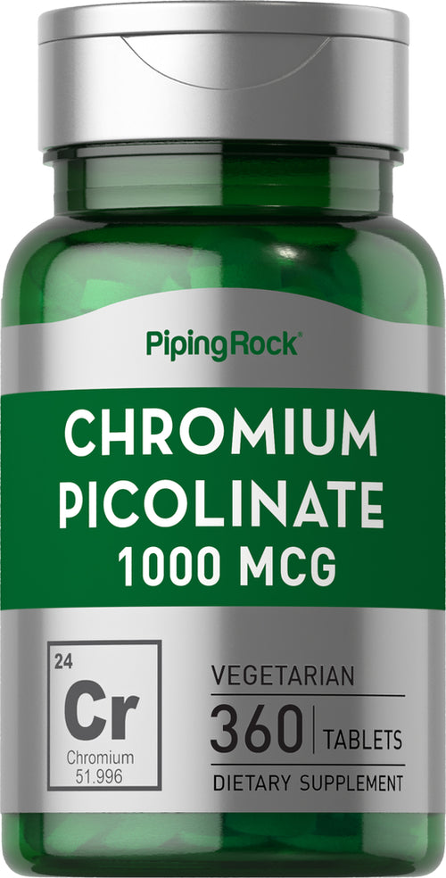 Picolinato de cromo  1000 mcg 360 Tabletas     