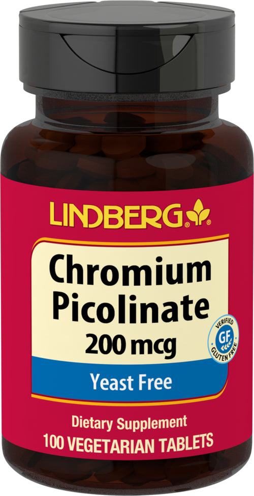 Picolinato de cromo  200 mcg 100 Tabletas vegetarianas     