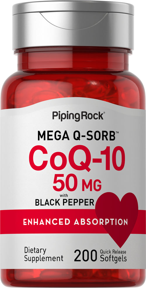 CoQ10, 50 mg, 200 Quick Release Softgels