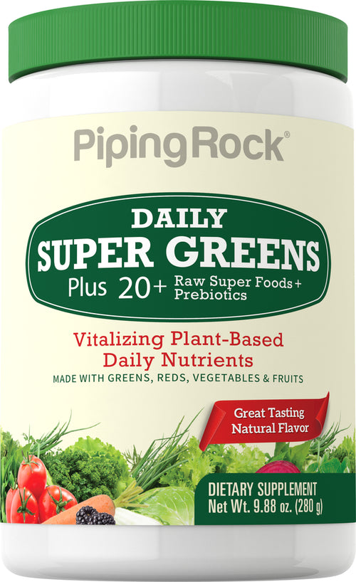 Polvo Super Greens diario (Orgánico) 9.88 oz 280 g Botella/Frasco    