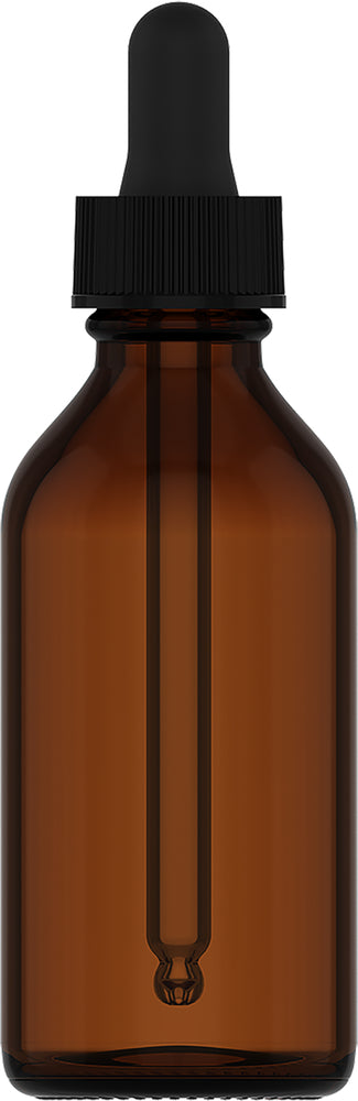 Dropper Bottle, 2 fl oz (59 mL) Glass Amber, Dropper Bottle