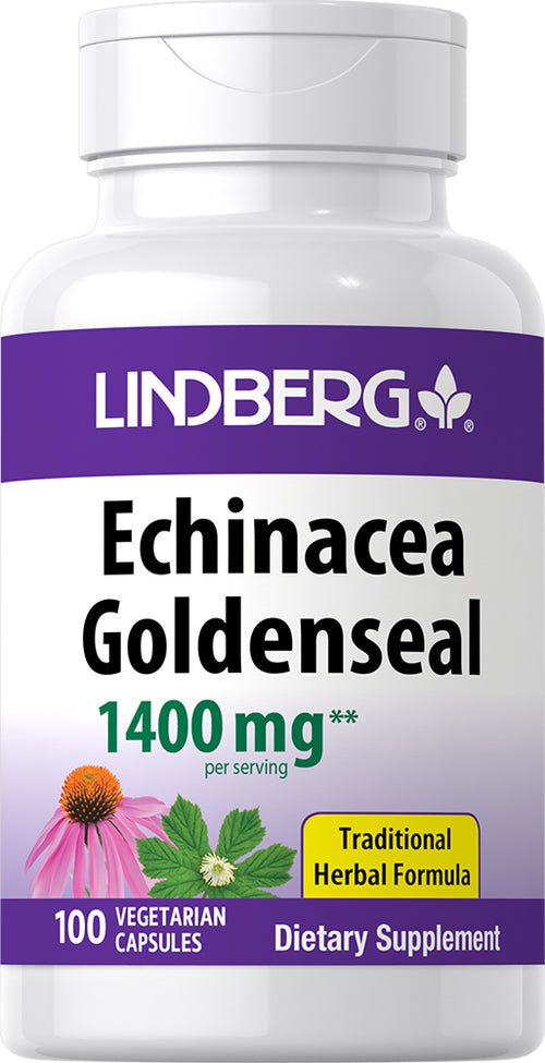 Echinacea Goldenseal, 1400 mg (per serving), 100 Vegetarian Capsules