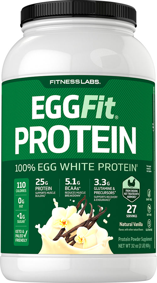 Egg White Protein EggFit (Vanilla), 2 lb (908 g) Bottle