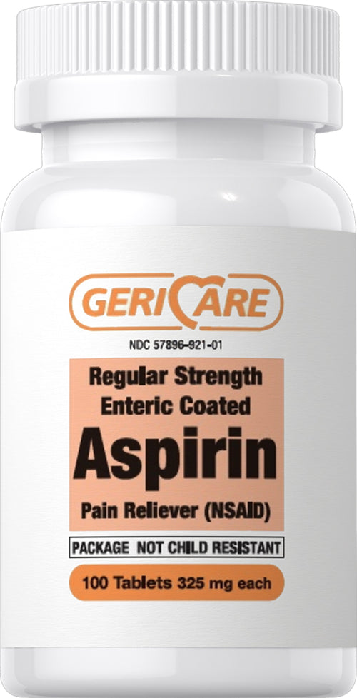 Enteric Coated Aspirin 325 mg, 100 Enteric Coated Tablets