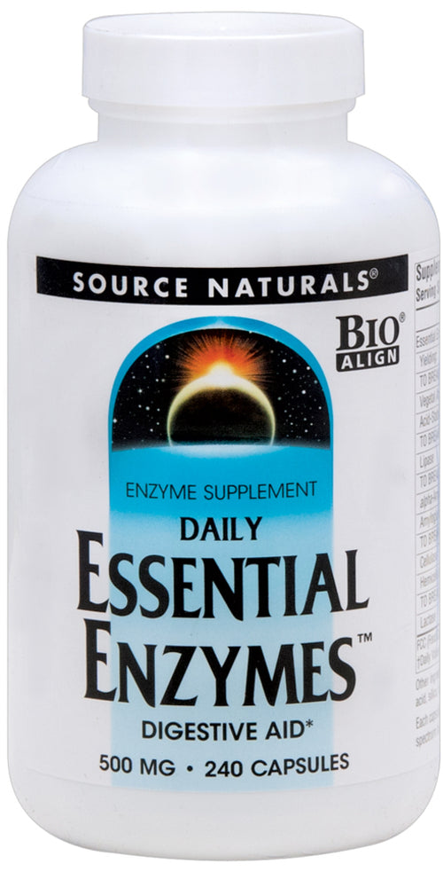 Essential Enzymes Digestive Aid, 500 mg, 240 Capsules