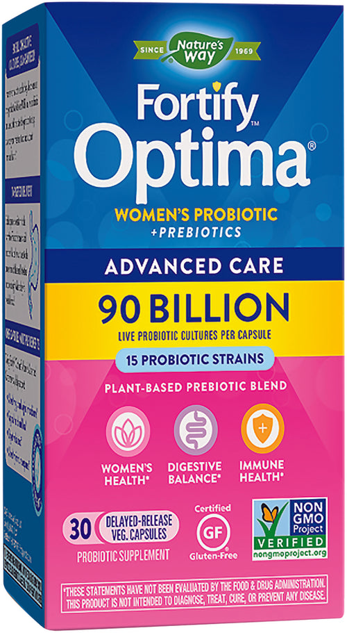 Fortify Optima Women's Probiotic, 90 Billion CFU, 30 Vegetarian Capsules