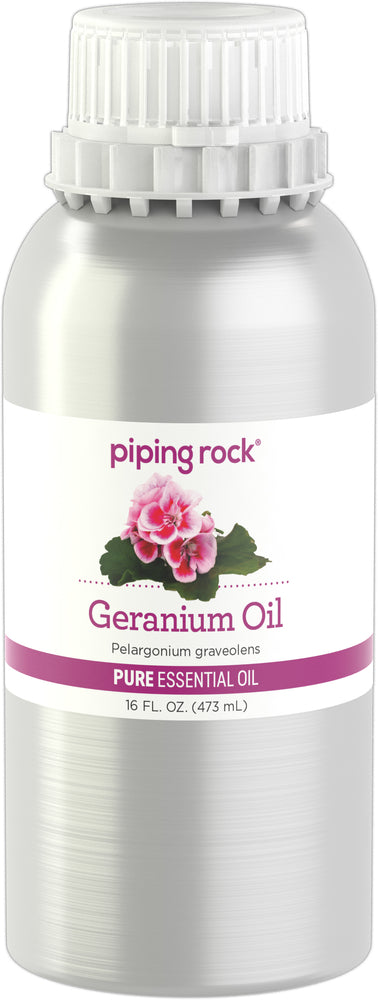 Geranium (Bourbon) Pure Essential Oil (GC/MS Tested), 16 fl oz (473 mL) Canister