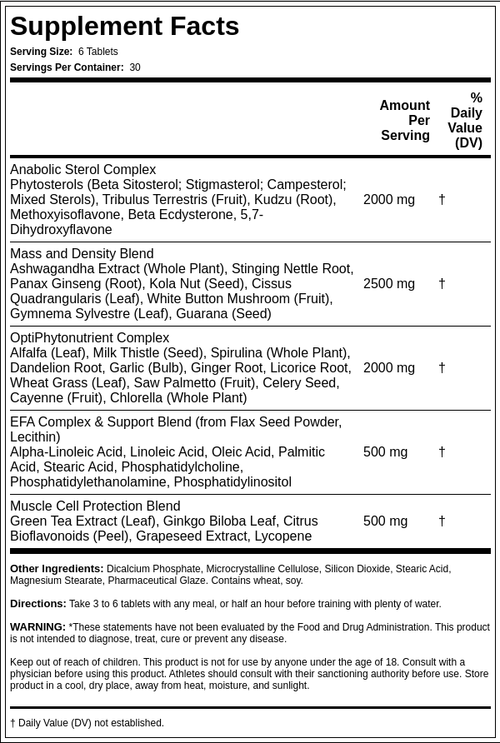 Complejo de esteroles naturales 180 Tabletas       