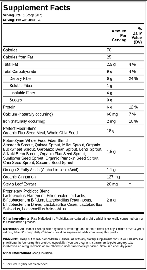 Super Seed Powder, 1 lb 5 oz (600 g) Bottle