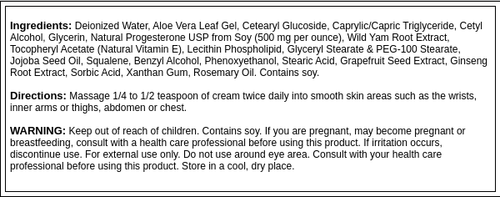 Progesterone Cream, 4 oz Jar