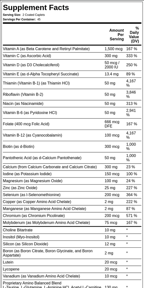 Mega Multiple for Men, 90 Coated Caplets