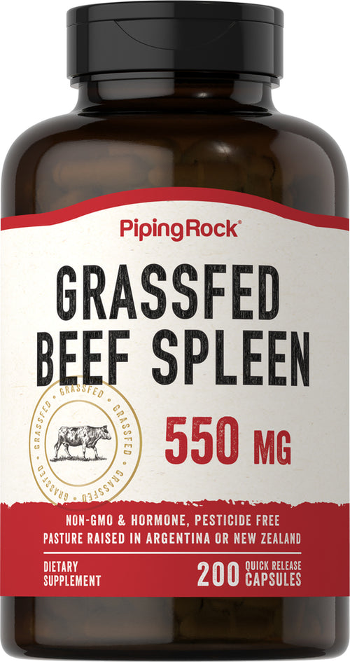 Grass Fed Beef Spleen, 550 mg, 200 Quick Release Capsules