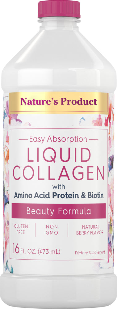 Liquid Collagen ( Natural Berry), 16 fl oz (473 mL) Bottle