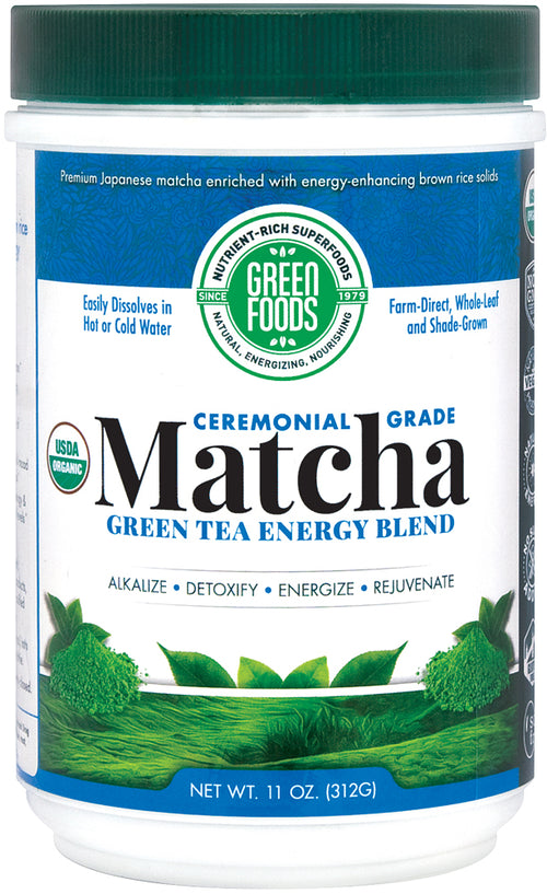 Matcha Green Tea Energy Blend Powder, 11 oz (312 g) Bottle