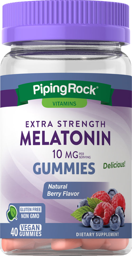 Melatonin (Natural Berry), 10 mg (per serving), 40 Vegan Gummies