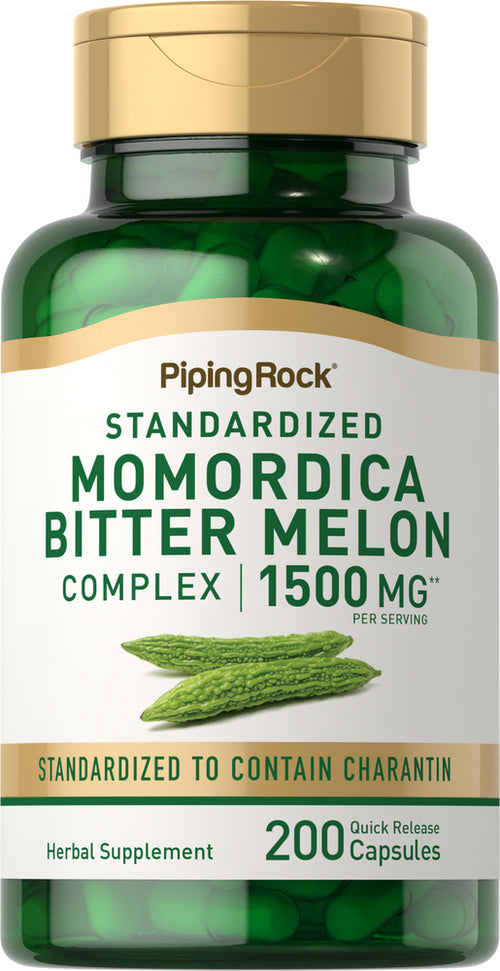 Momordica Bitter Melon, 1500 mg (per serving), 200 Quick Release Capsules