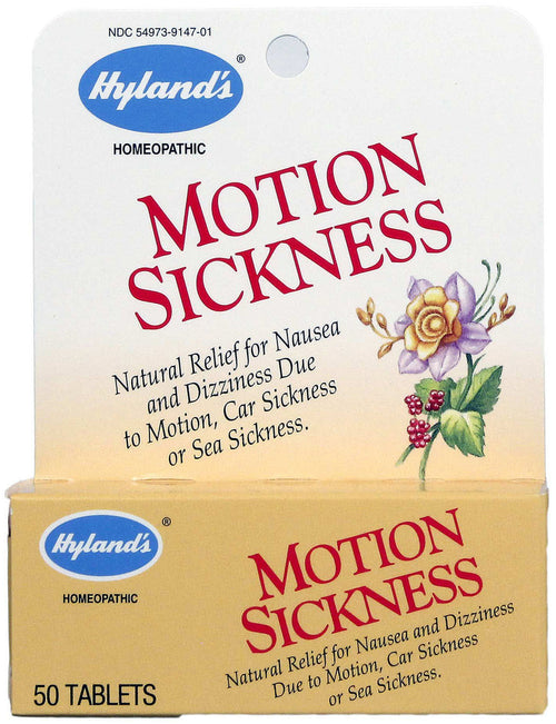 Motion Sickness Homeopathic Formula for Dizziness & Nausea Due to Motion, 50 Tablets