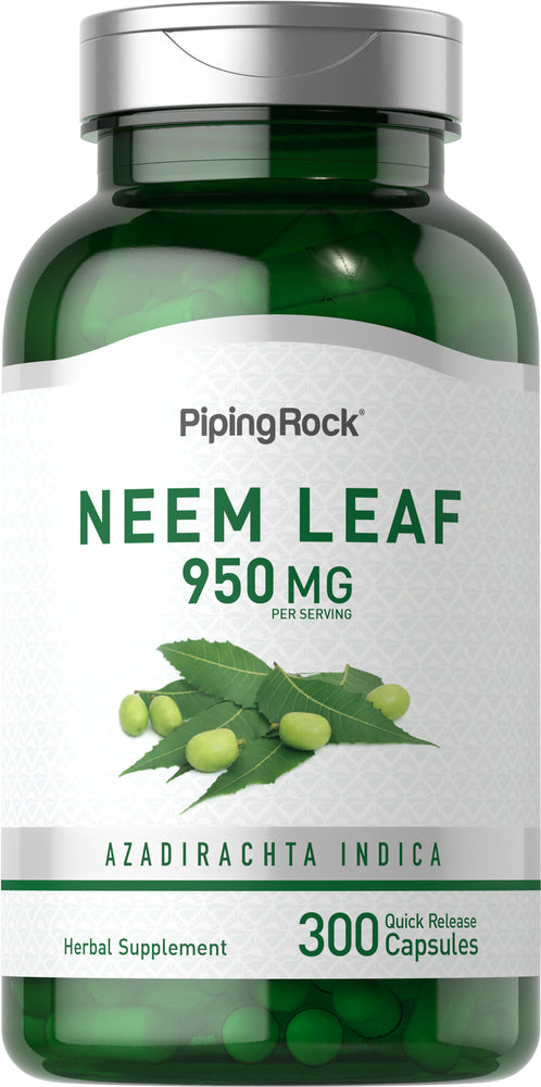 Neem Leaf, 950 mg (per serving), 300 Quick Release Capsules