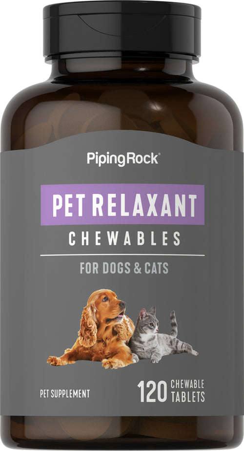 Pet Relaxant for Dogs & Cats, 120 Chewable Tablets