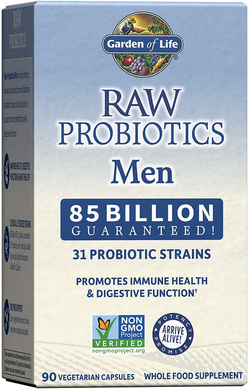 Raw Probiotics Men, 85 Billion CFU, 90 Vegetarian Capsules