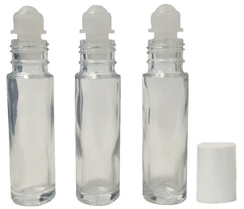 Roll-On Bottles Glass, 3 Bottles