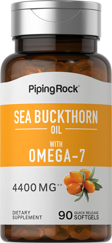 Sea Buckthorn Oil with Omega-7, 4400 mg, 90 Quick Release Softgels