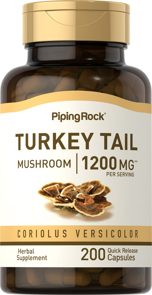 Turkey Tail Mushroom, 1200 mg (per serving), 200 Quick Release Capsules