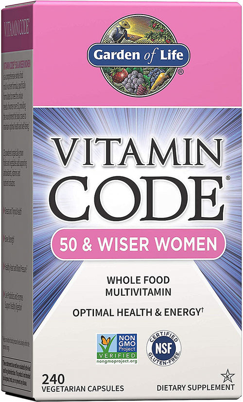 Fórmula multivitaminas Vitamin Code 50 & Wiser Women 240 Cápsulas vegetarianas       