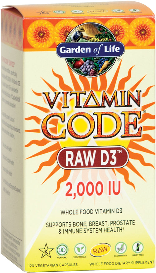 Vitamin Code Raw D3, 2000 IU, 120 Vegetarian Capsules