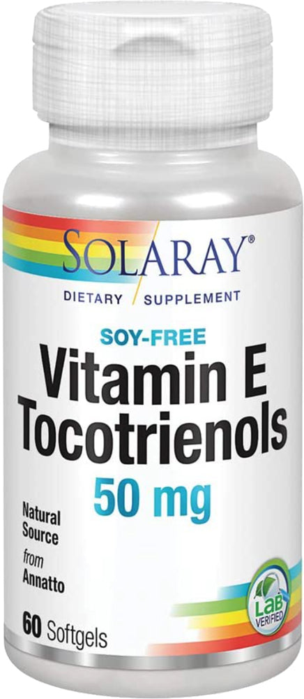 Vitamina E Tocotrienoles 50 mg, sin soya 60 Perlas       